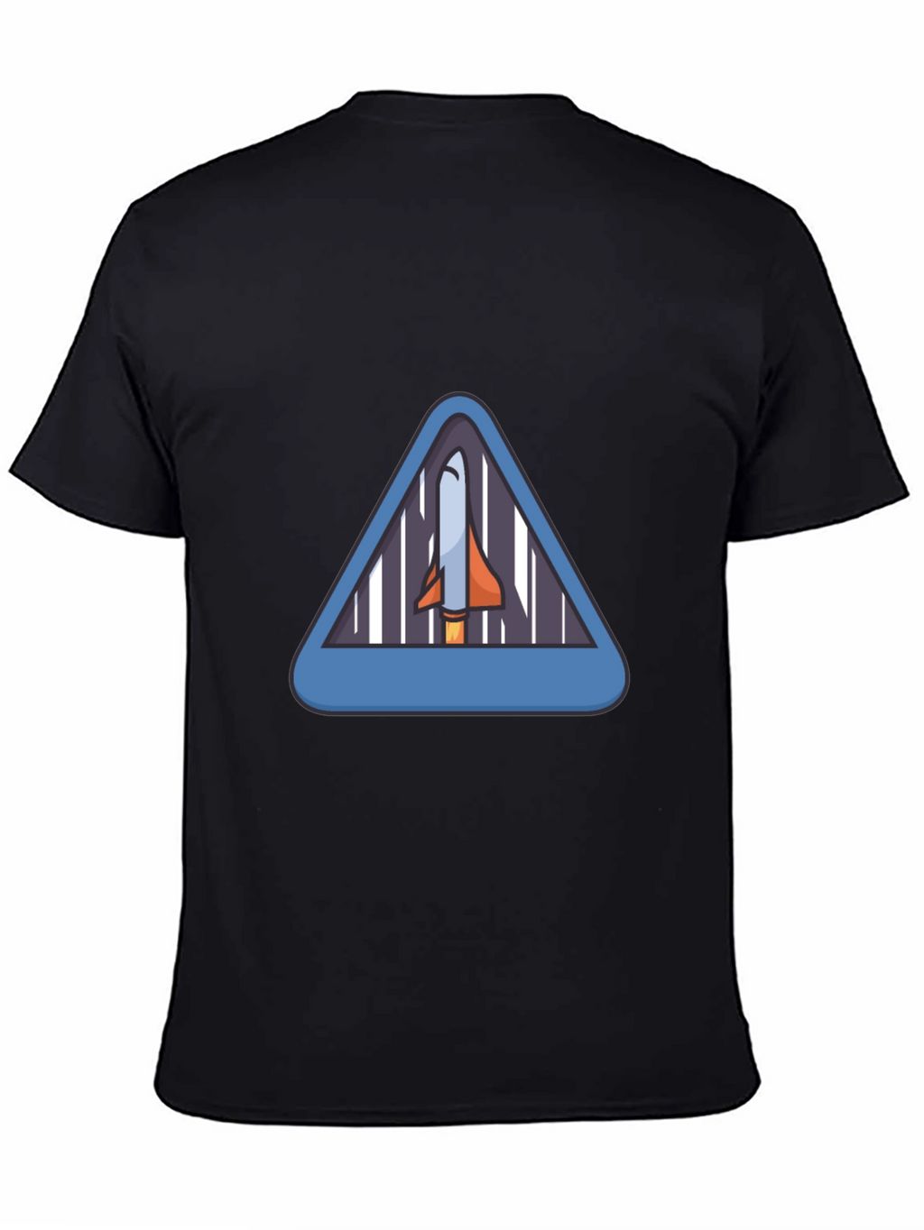 Rocket Triangle Graphic T-Shirt - Space Adventure Tee