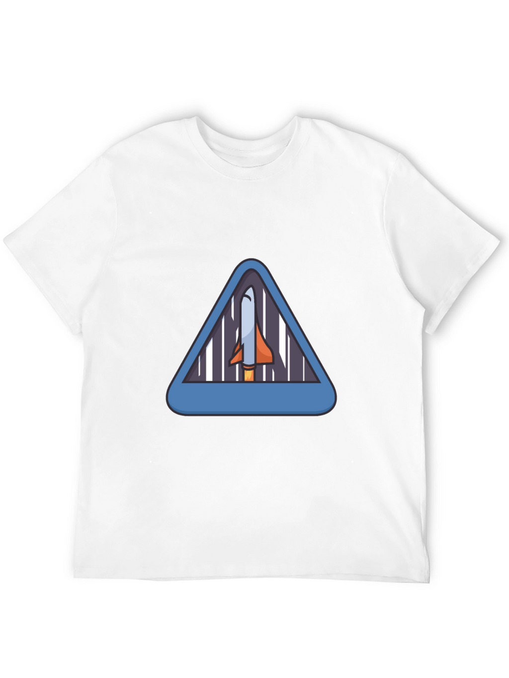 Rocket Triangle Graphic T-Shirt - Space Adventure Tee