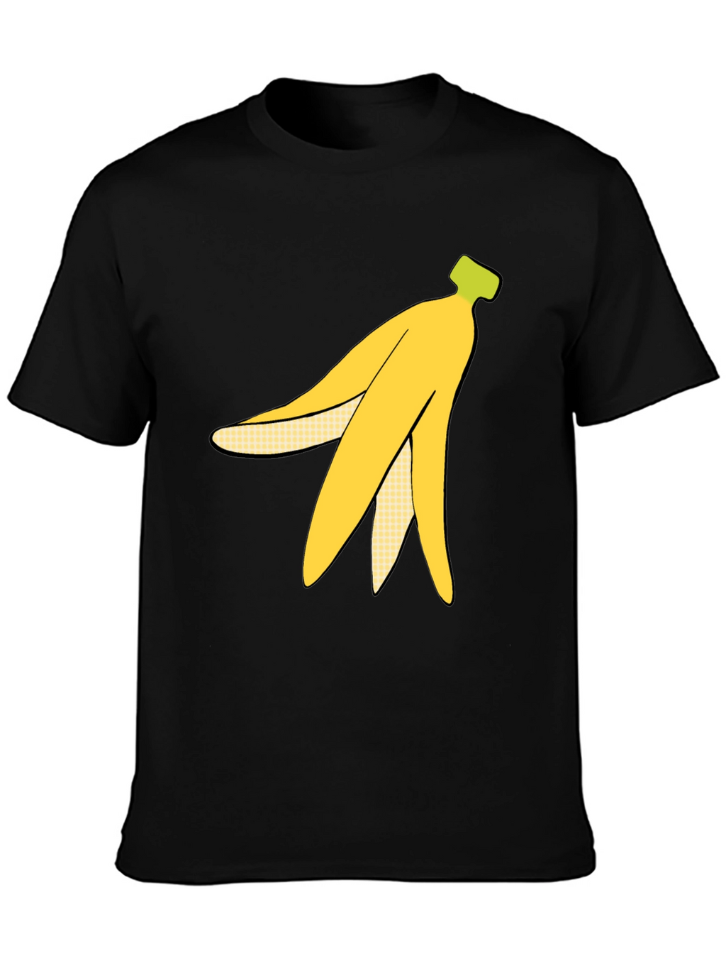 Banana Peel Graphic Tee - Quirky Black T-Shirt
