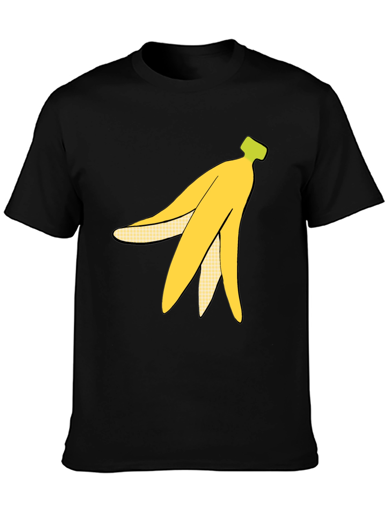 Banana Peel Graphic Tee - Quirky Black T-Shirt
