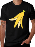 Banana Peel Graphic Tee - Quirky Black T-Shirt