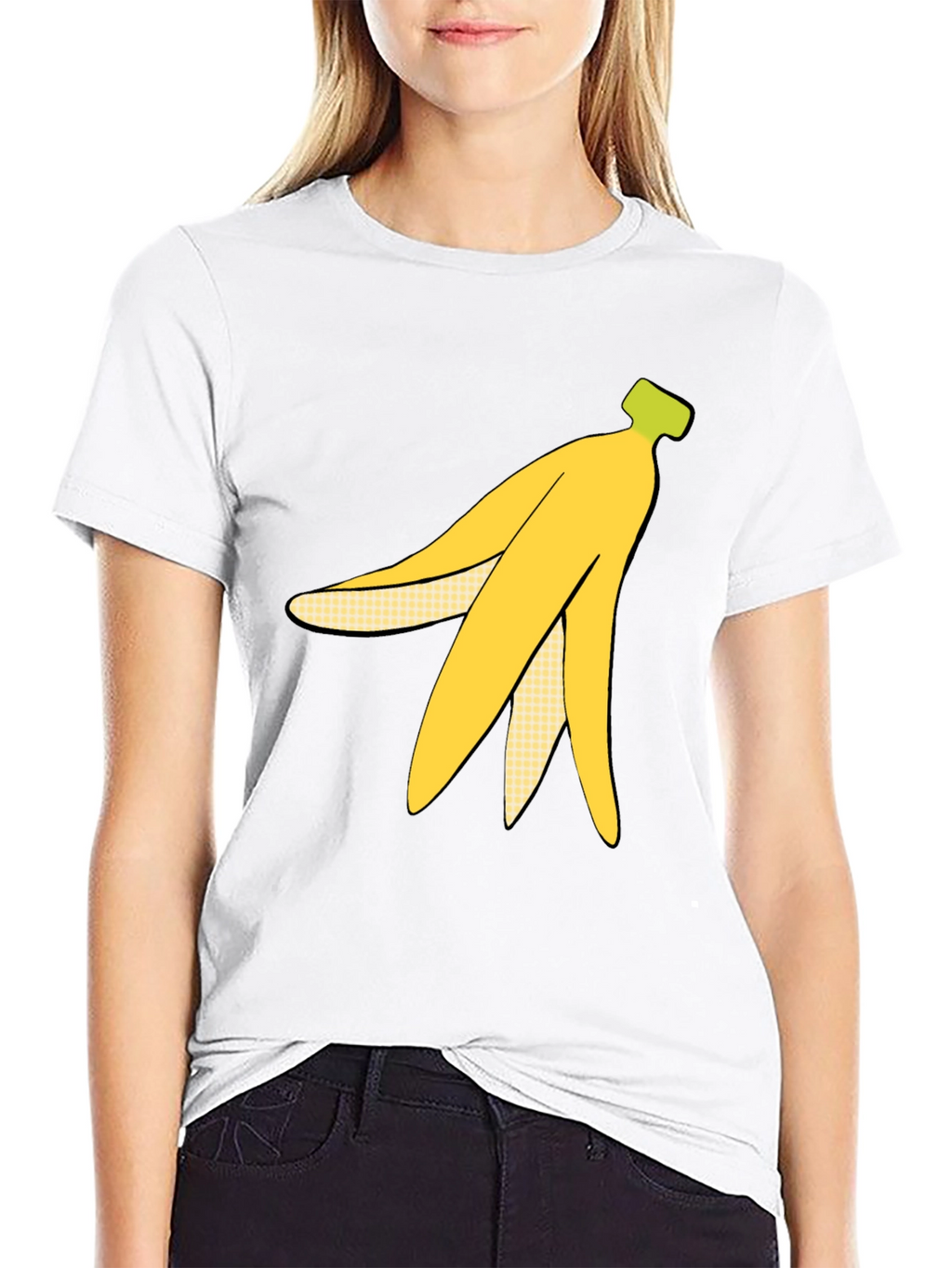 Banana Peel Graphic Tee - Quirky Black T-Shirt