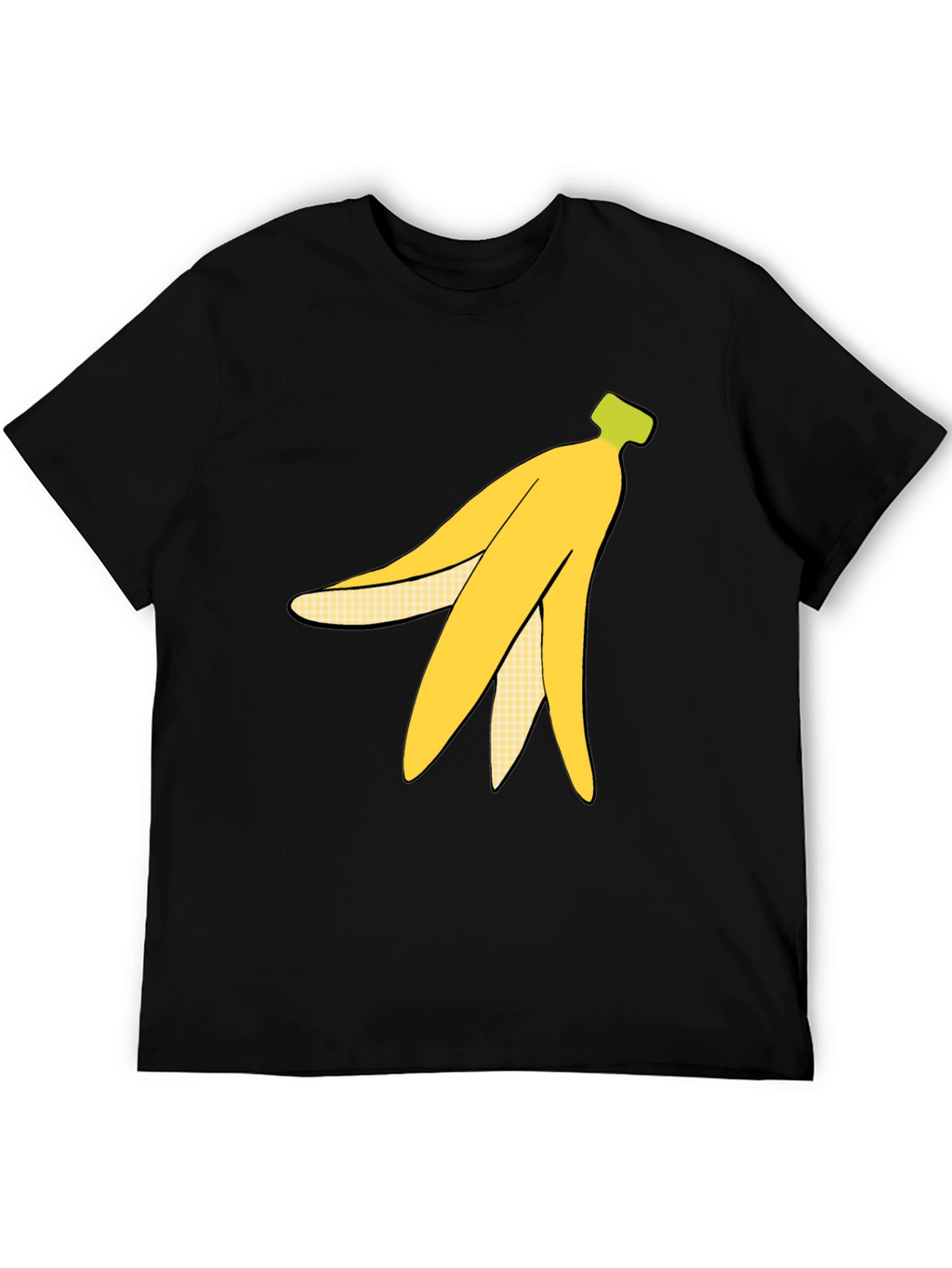Banana Peel Graphic Tee - Quirky Black T-Shirt