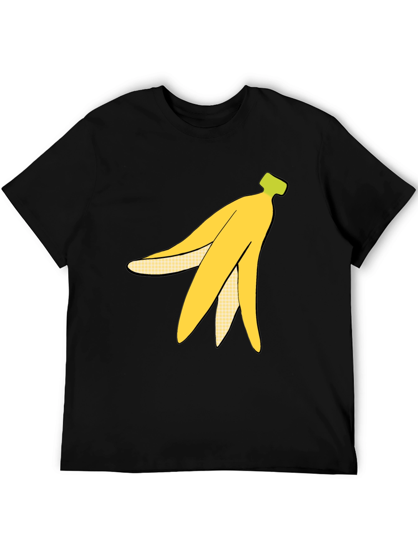 Banana Peel Graphic Tee - Quirky Black T-Shirt