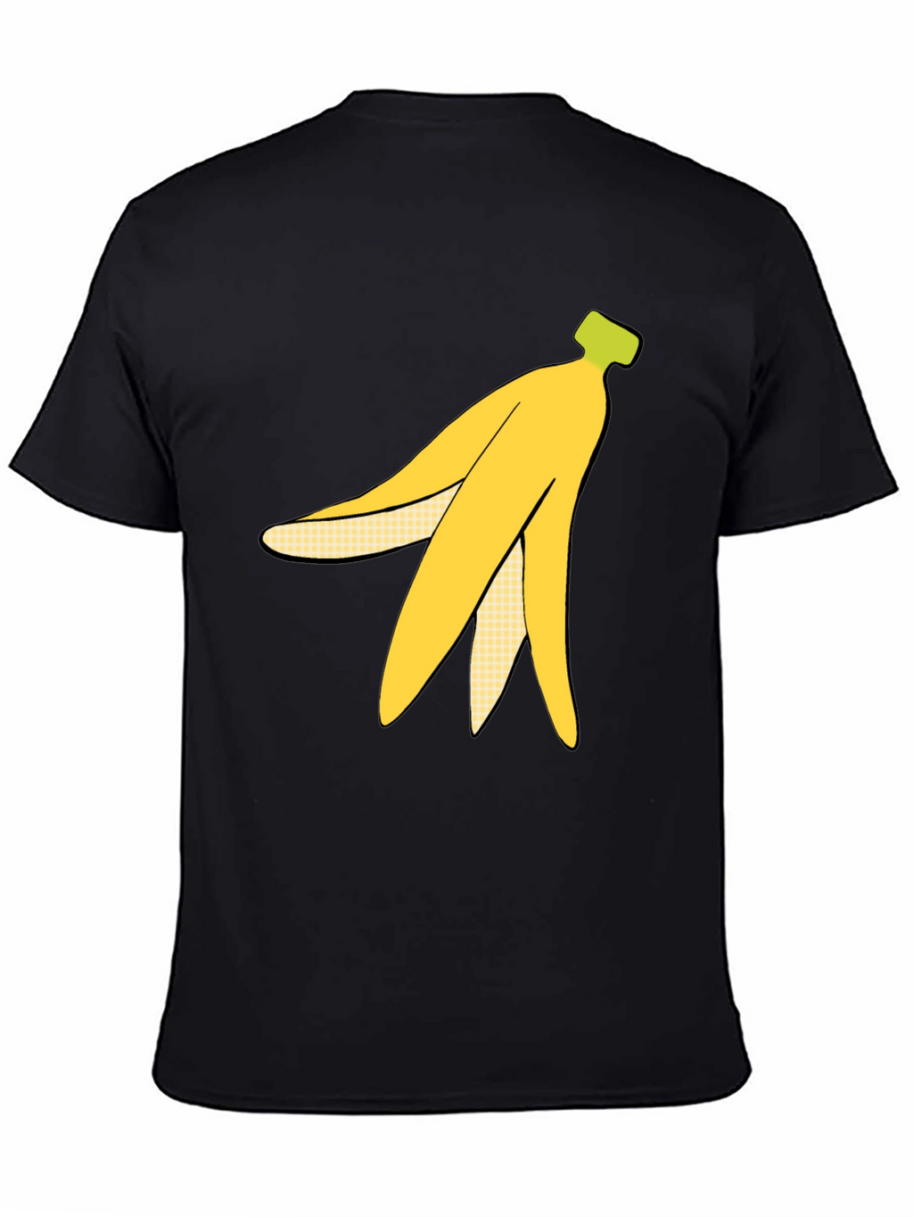 Banana Peel Graphic Tee - Quirky Black T-Shirt