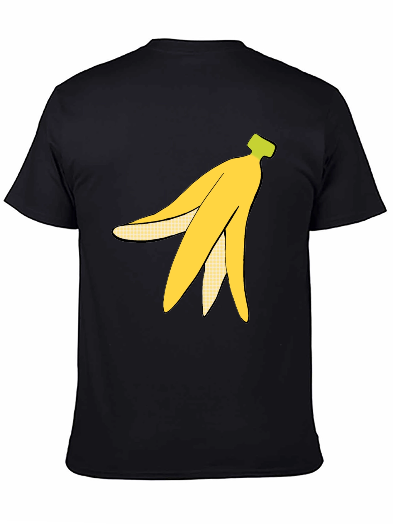 Banana Peel Graphic Tee - Quirky Black T-Shirt