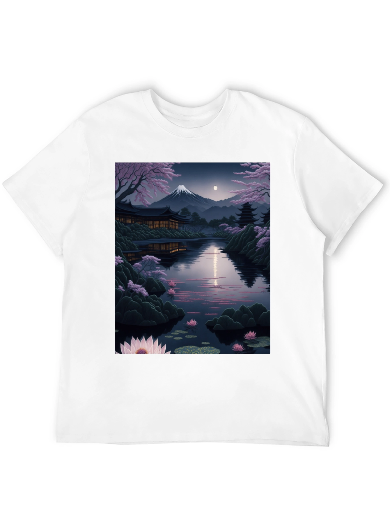 Japanese Landscape Graphic Tee - Black