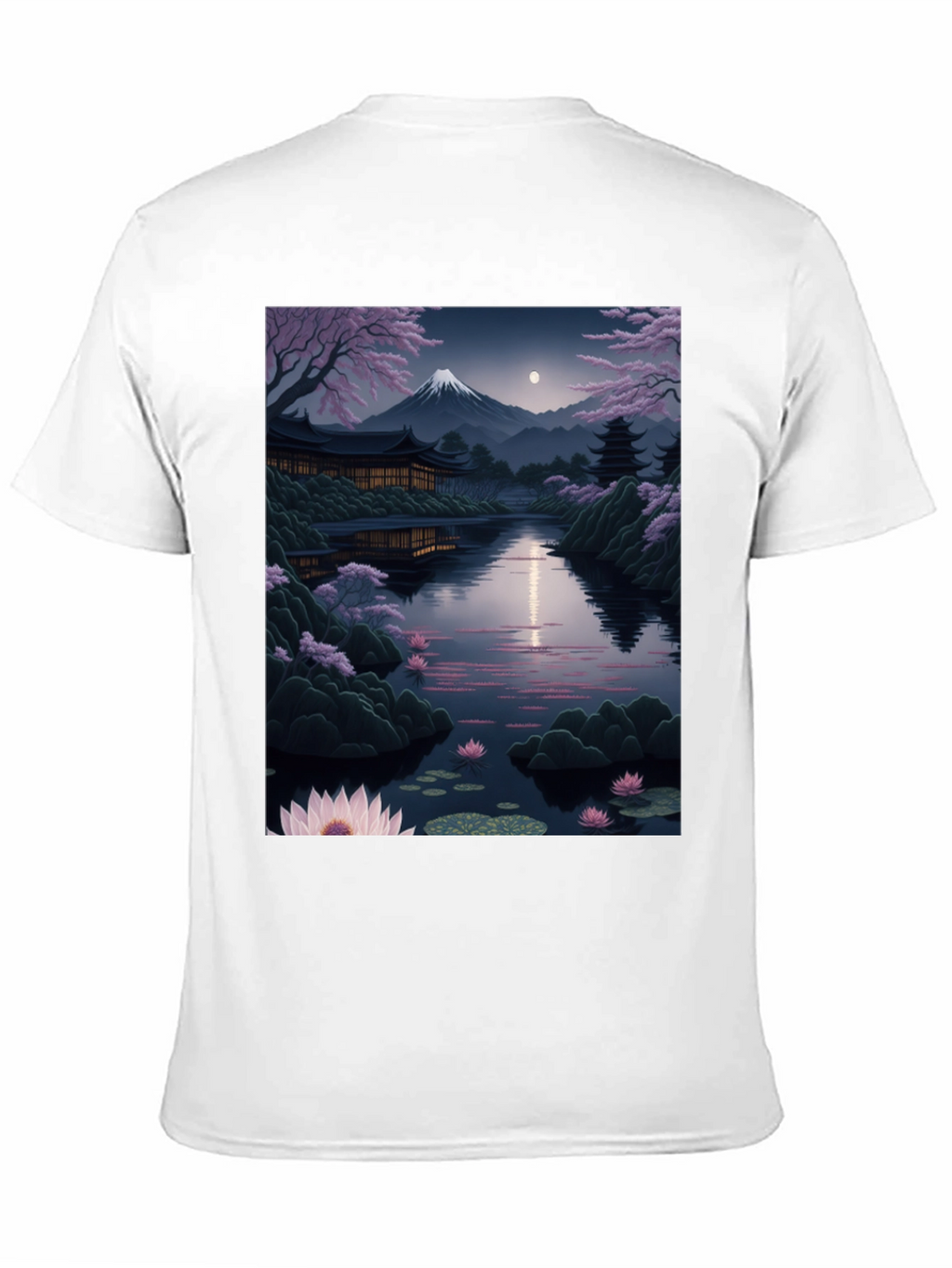 Japanese Landscape Graphic Tee - Black