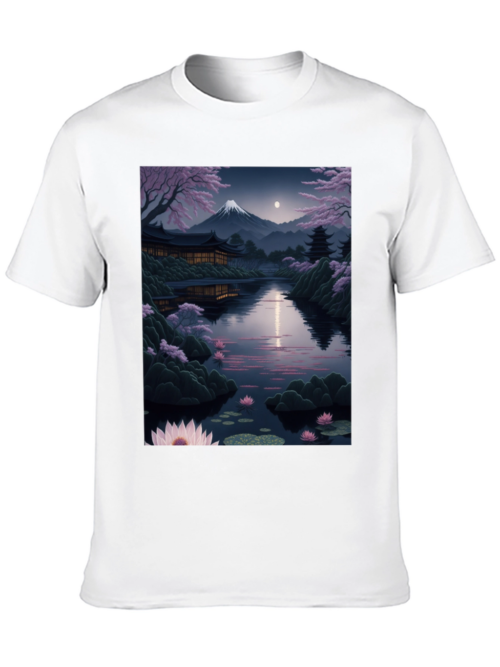 Japanese Landscape Graphic Tee - Black