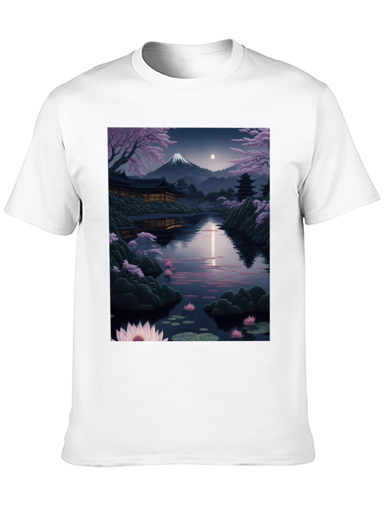 Japanese Landscape Graphic Tee - Black