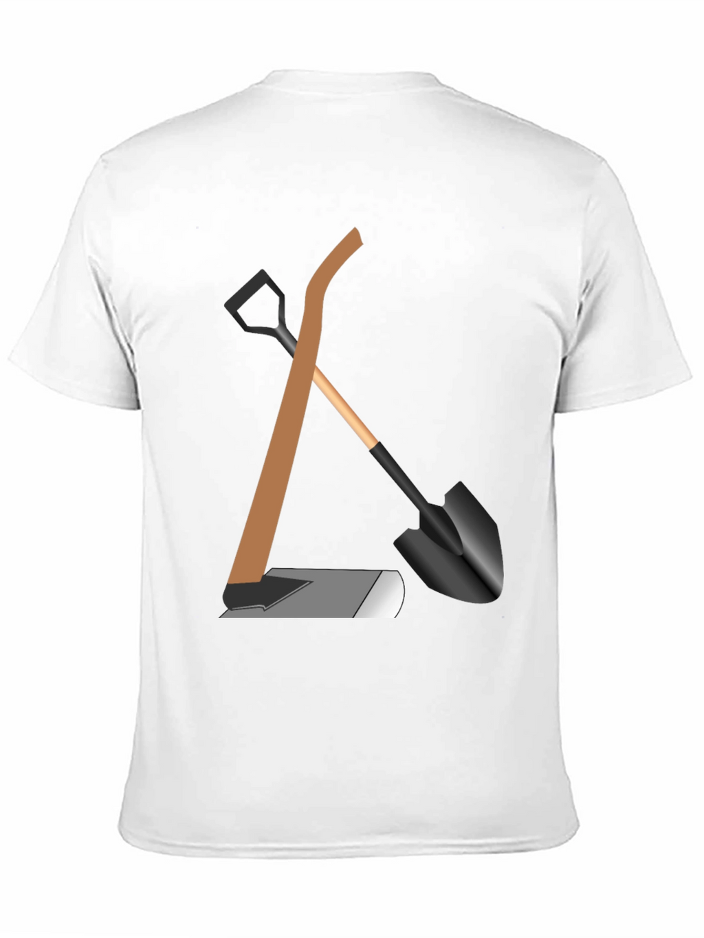 Gardening Tools Graphic Tee - Black Cotton Shirt