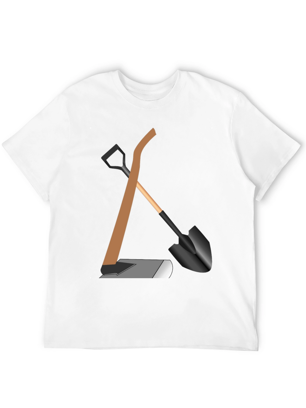 Gardening Tools Graphic Tee - Black Cotton Shirt