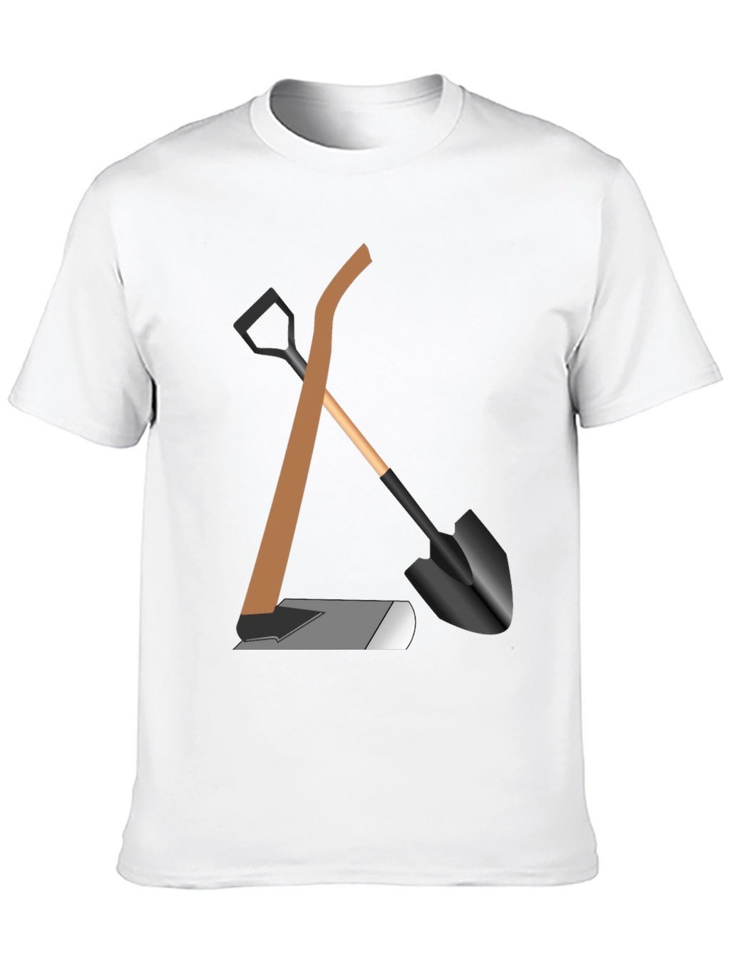 Gardening Tools Graphic Tee - Black Cotton Shirt