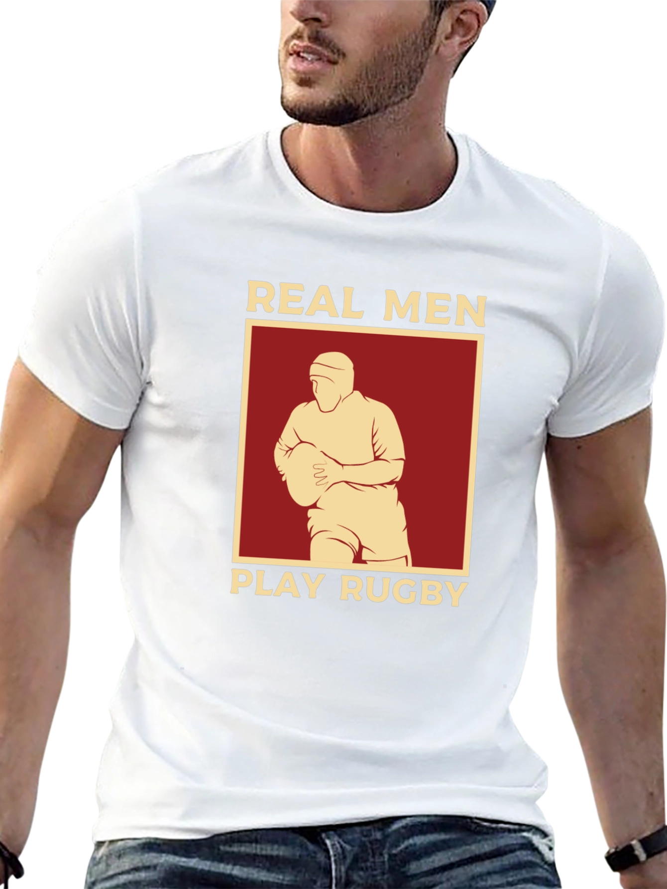 Real Men Play Rugby Graphic T-Shirt