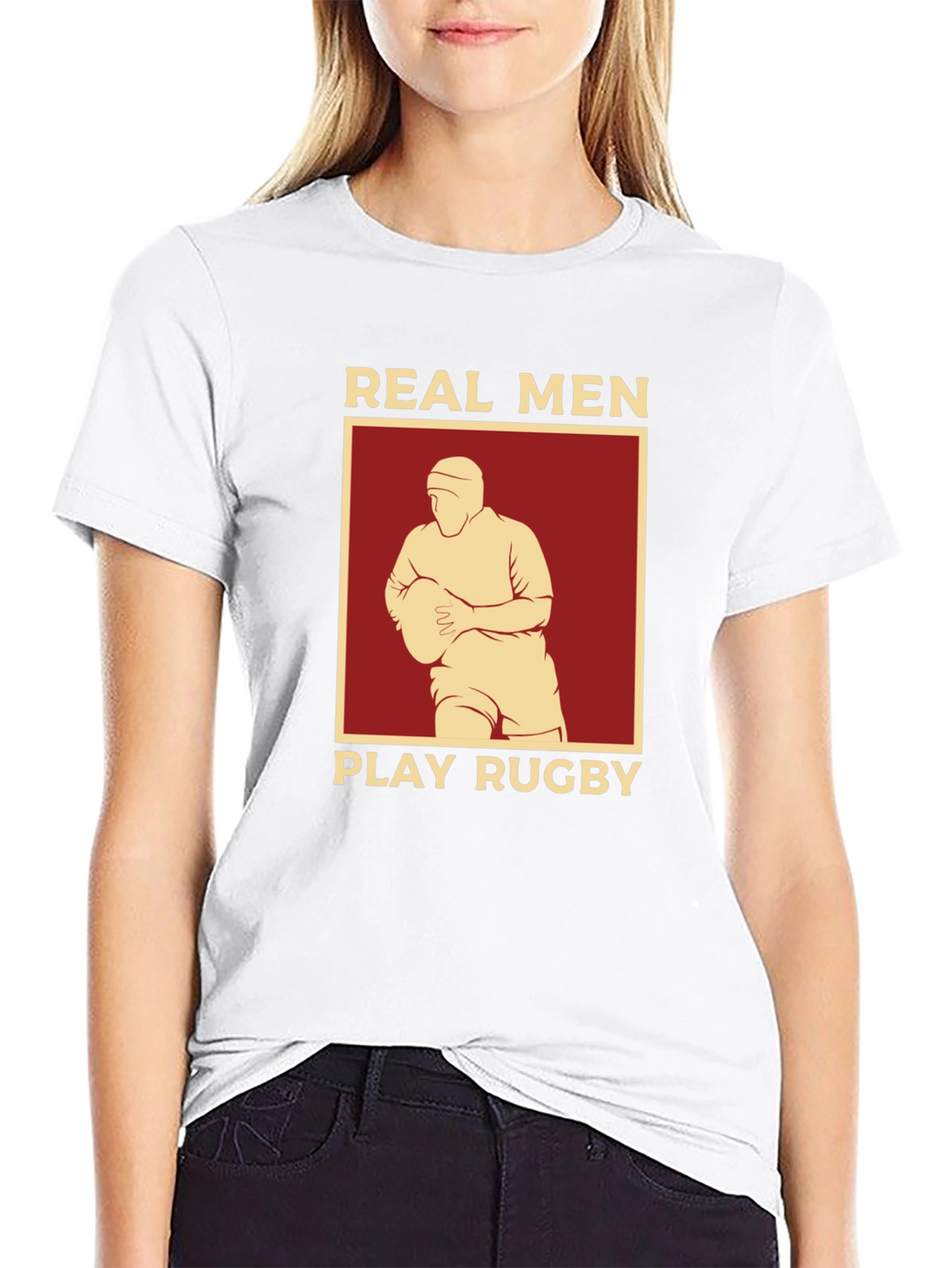 Real Men Play Rugby Graphic T-Shirt