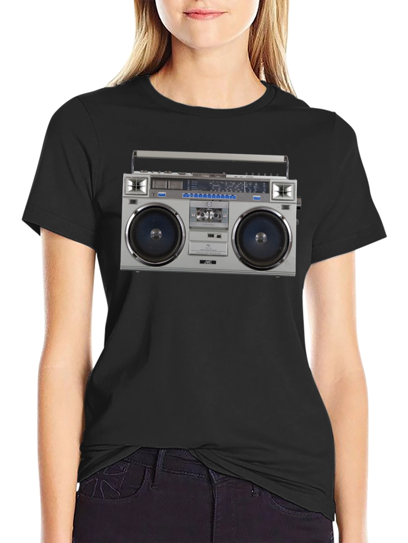 Retro Boombox Graphic Tee - Vintage Music Lovers T-Shirt