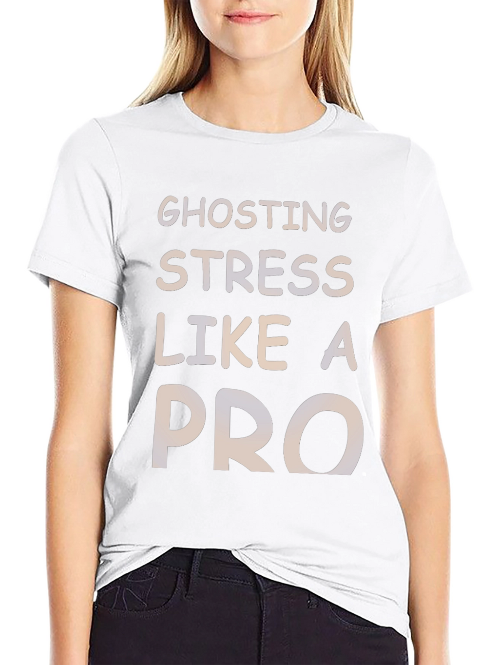 Ghosting Stress Like A Pro Black Graphic Tee