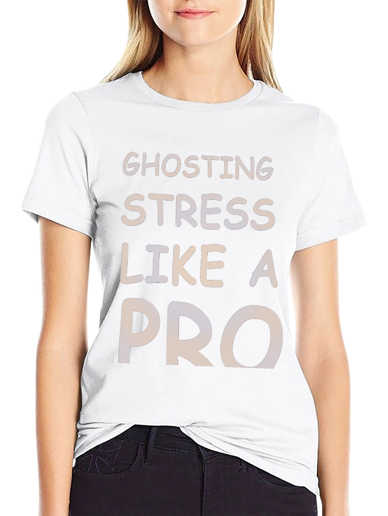 Ghosting Stress Like A Pro Black Graphic Tee