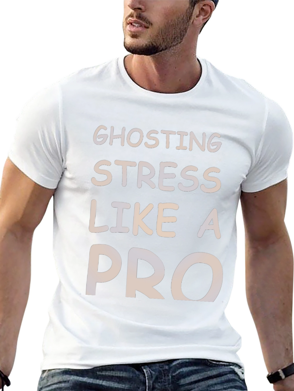 Ghosting Stress Like A Pro Black Graphic Tee