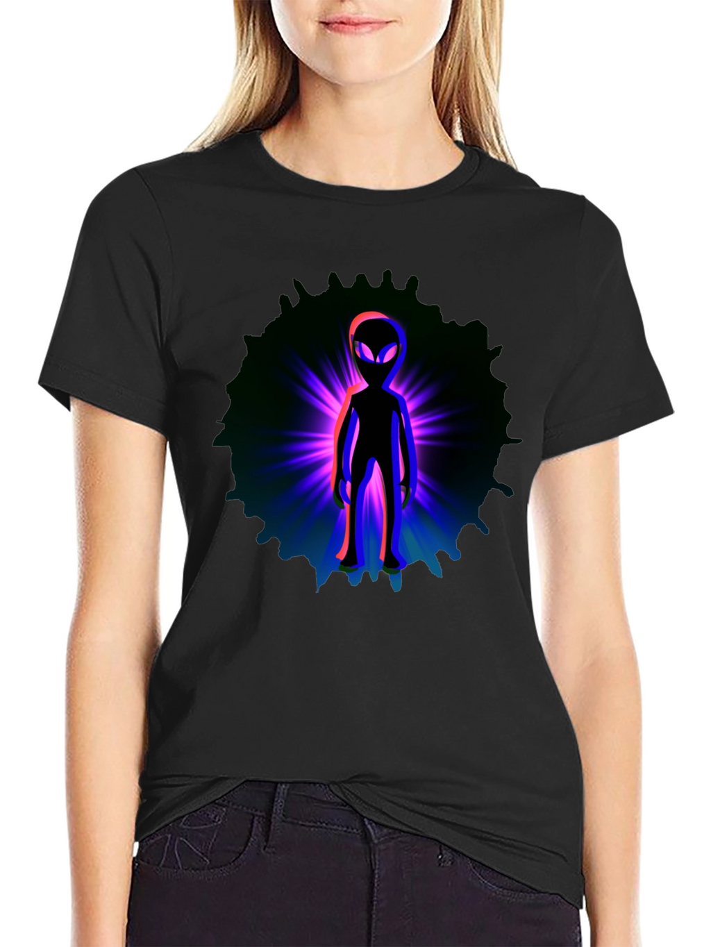 Alien Graphic T-Shirt - Black