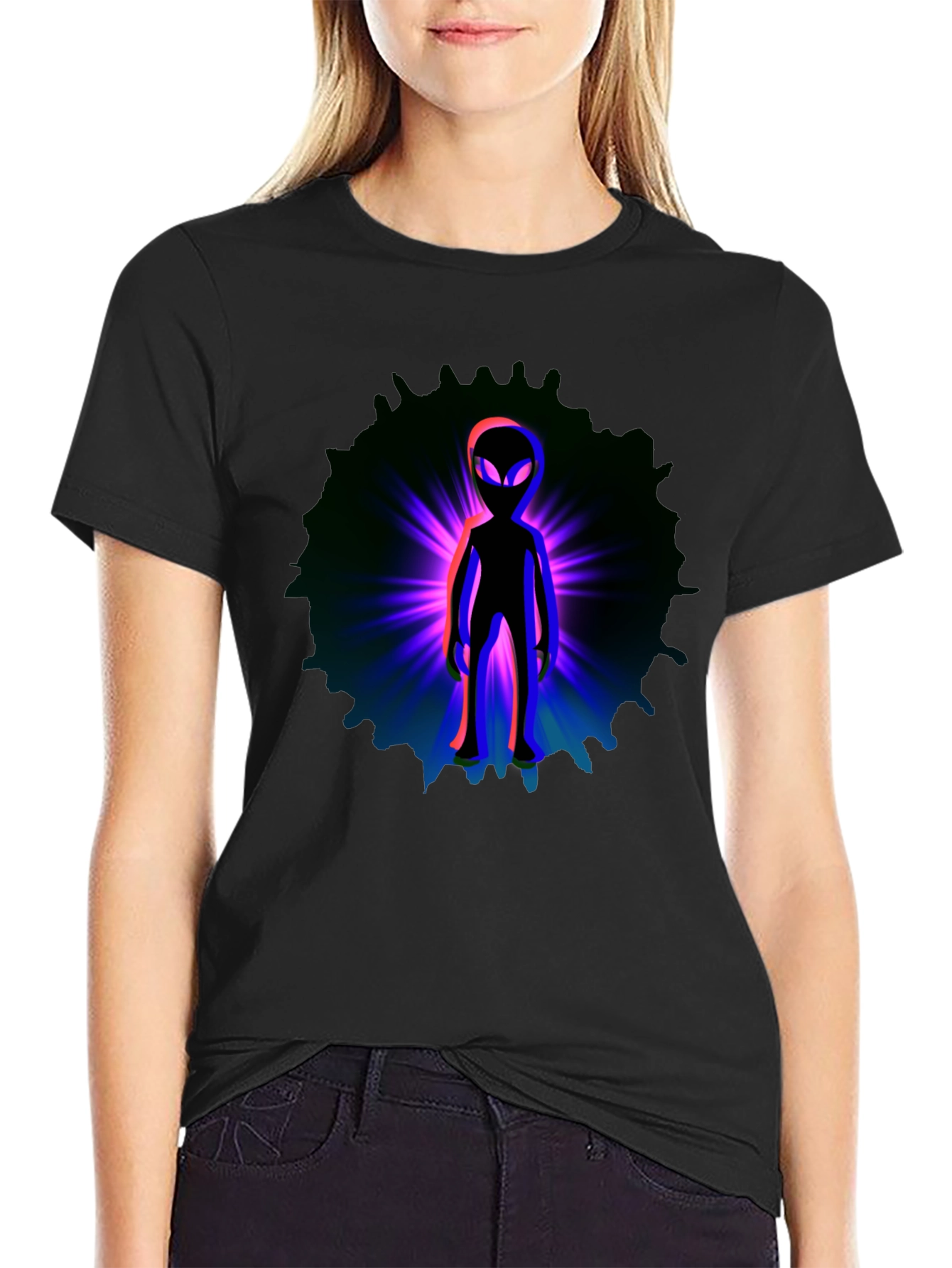 Alien Graphic T-Shirt - Black