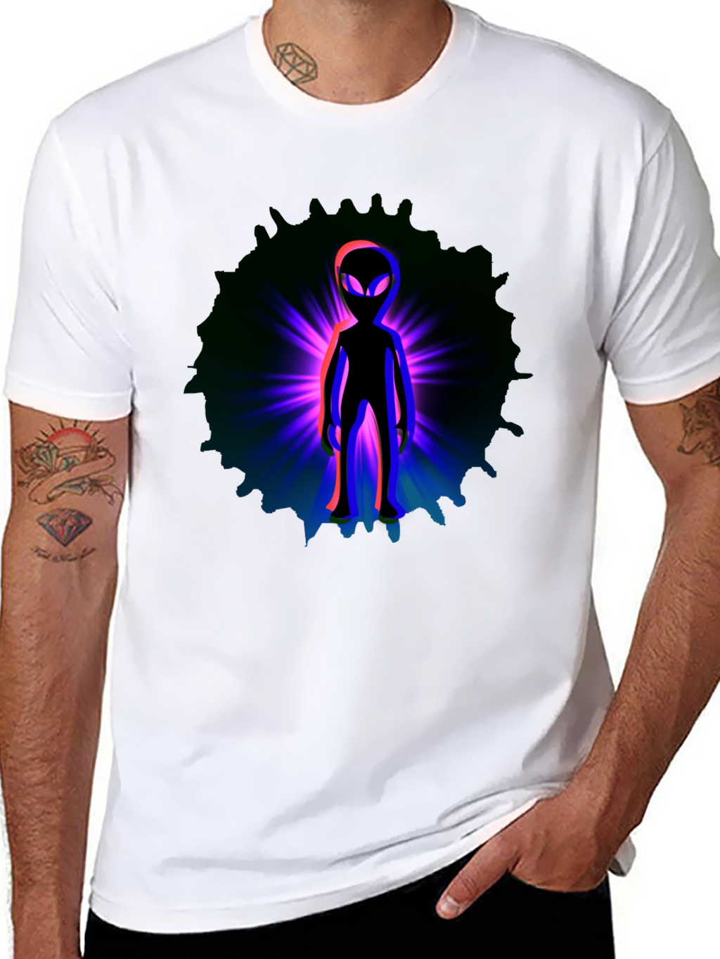 Alien Graphic T-Shirt - Black
