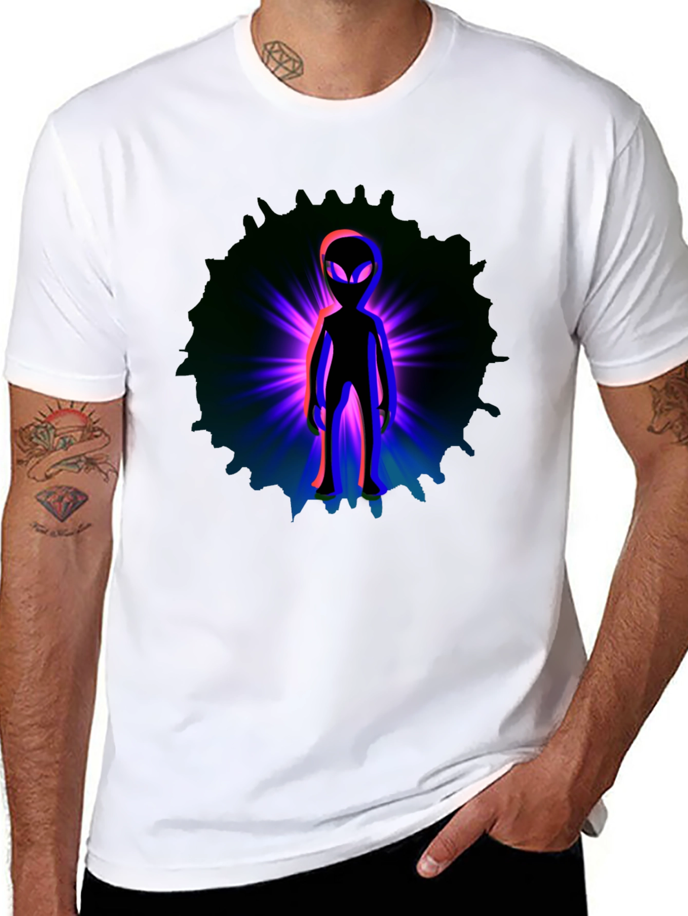 Alien Graphic T-Shirt - Black