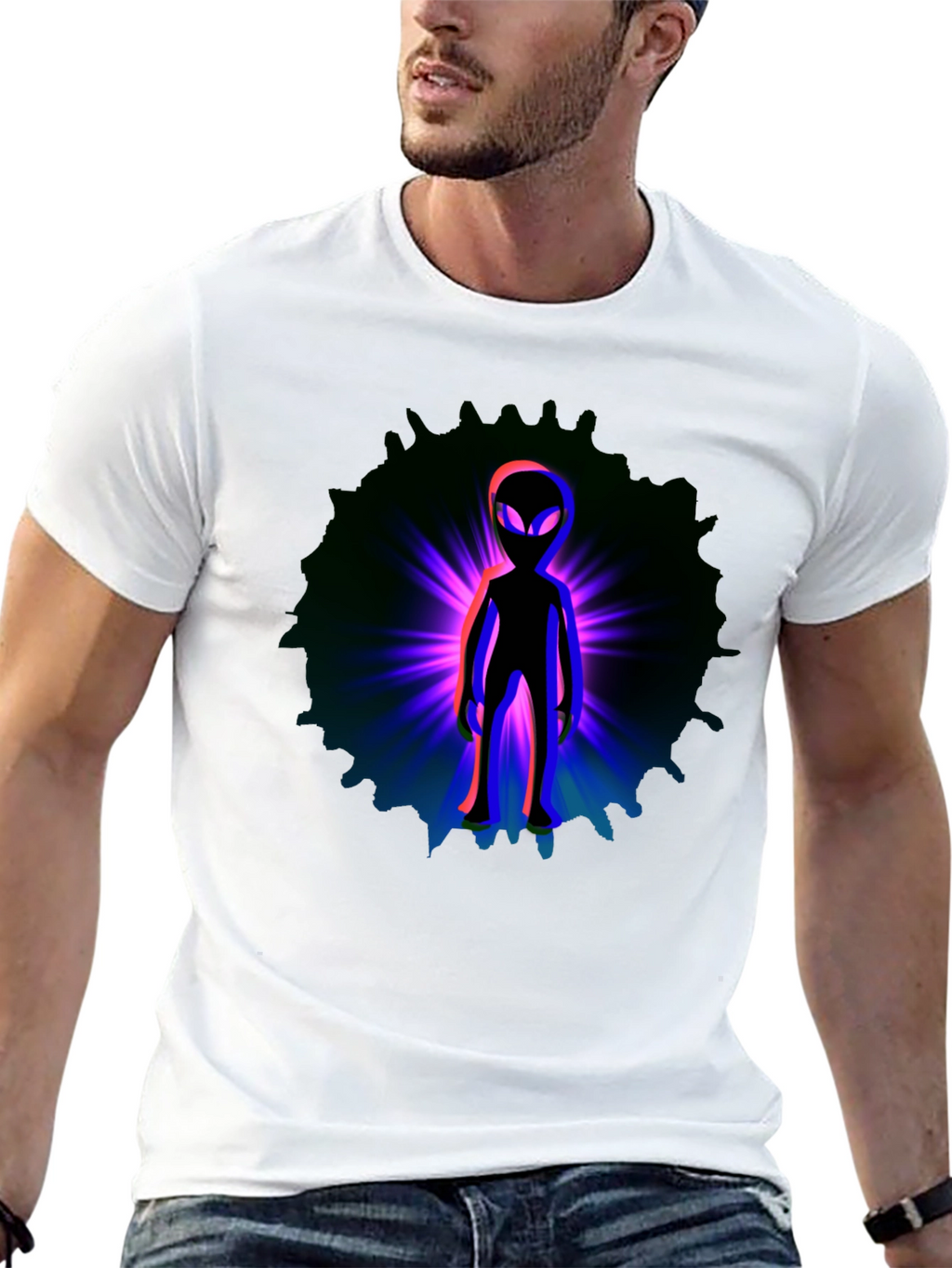 Alien Graphic T-Shirt - Black
