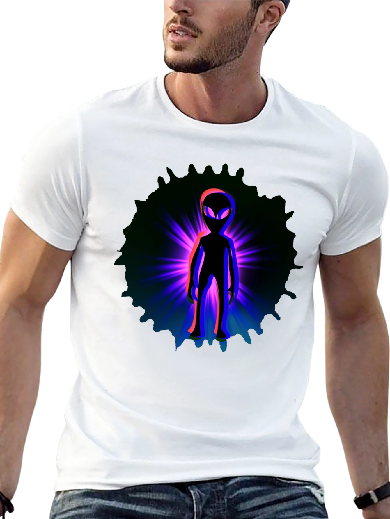 Alien Graphic T-Shirt - Black