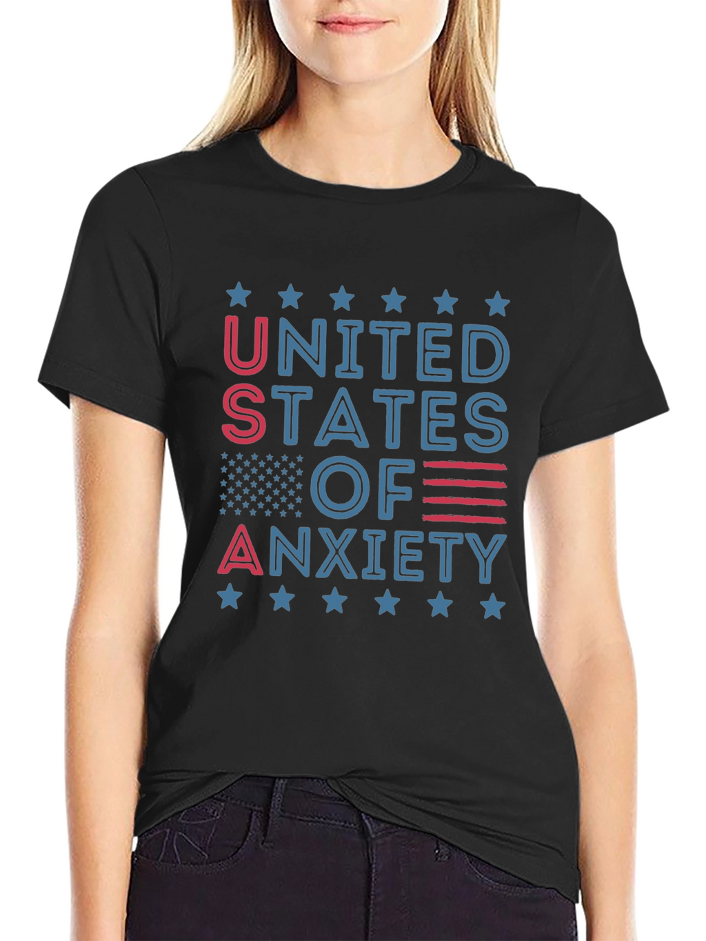 United States of Anxiety Graphic T-Shirt