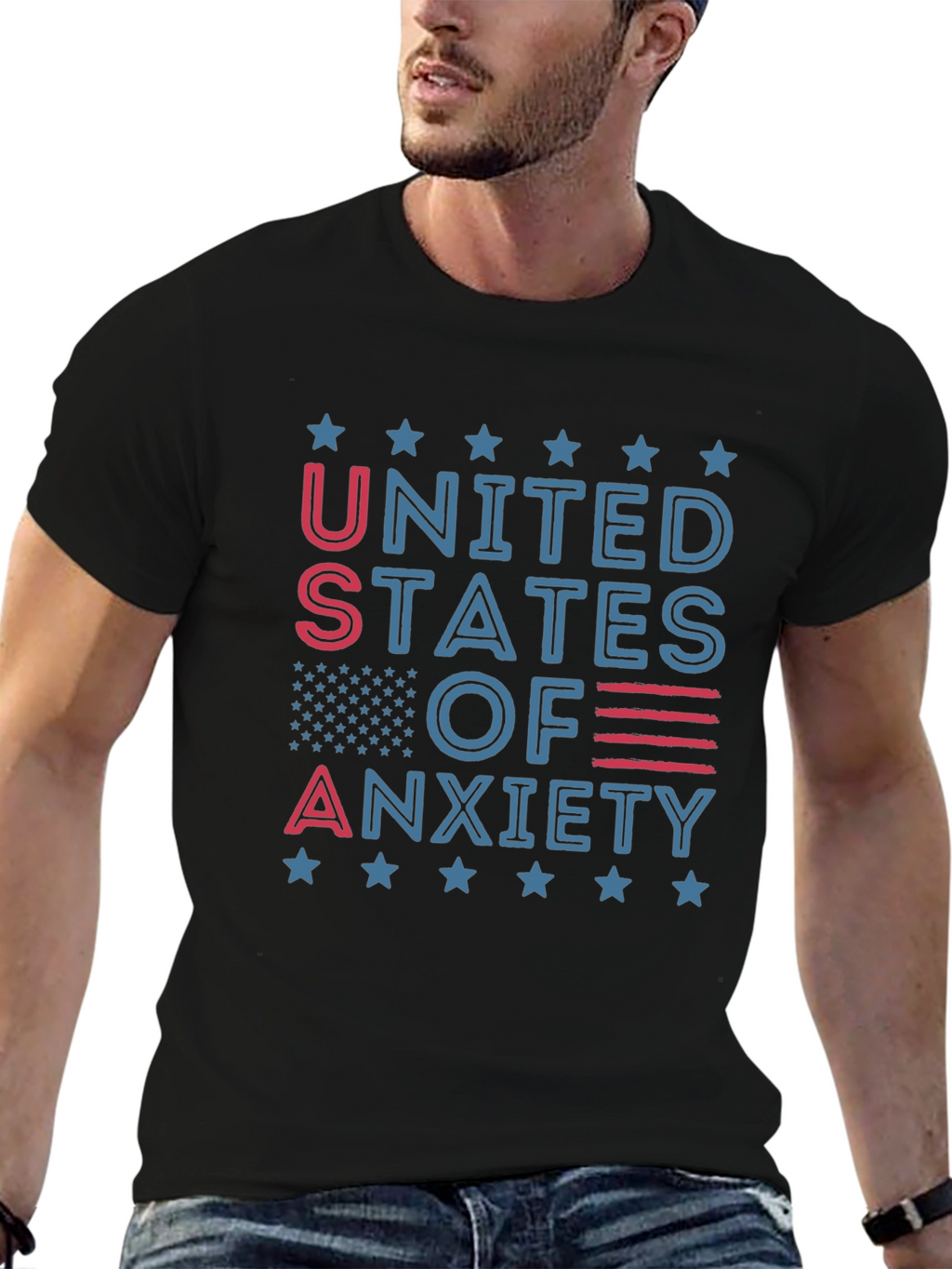 United States of Anxiety Graphic T-Shirt