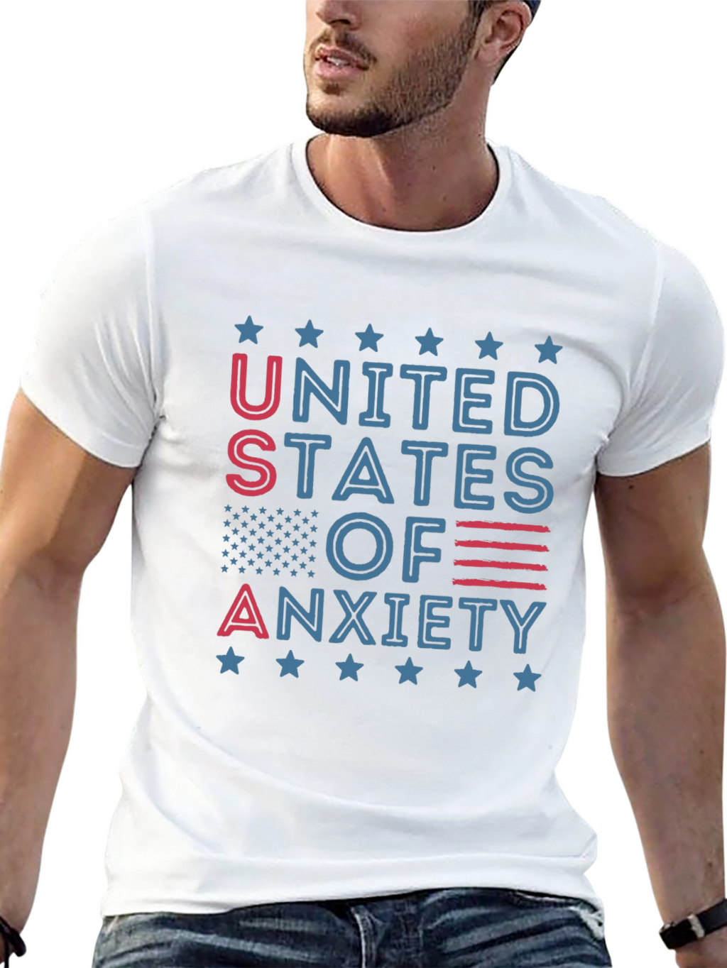 United States of Anxiety Graphic T-Shirt