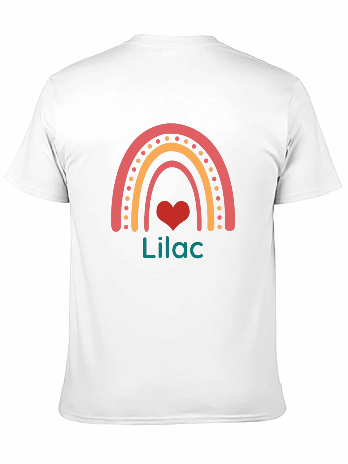 Rainbow Heart Lilac Graphic Tee