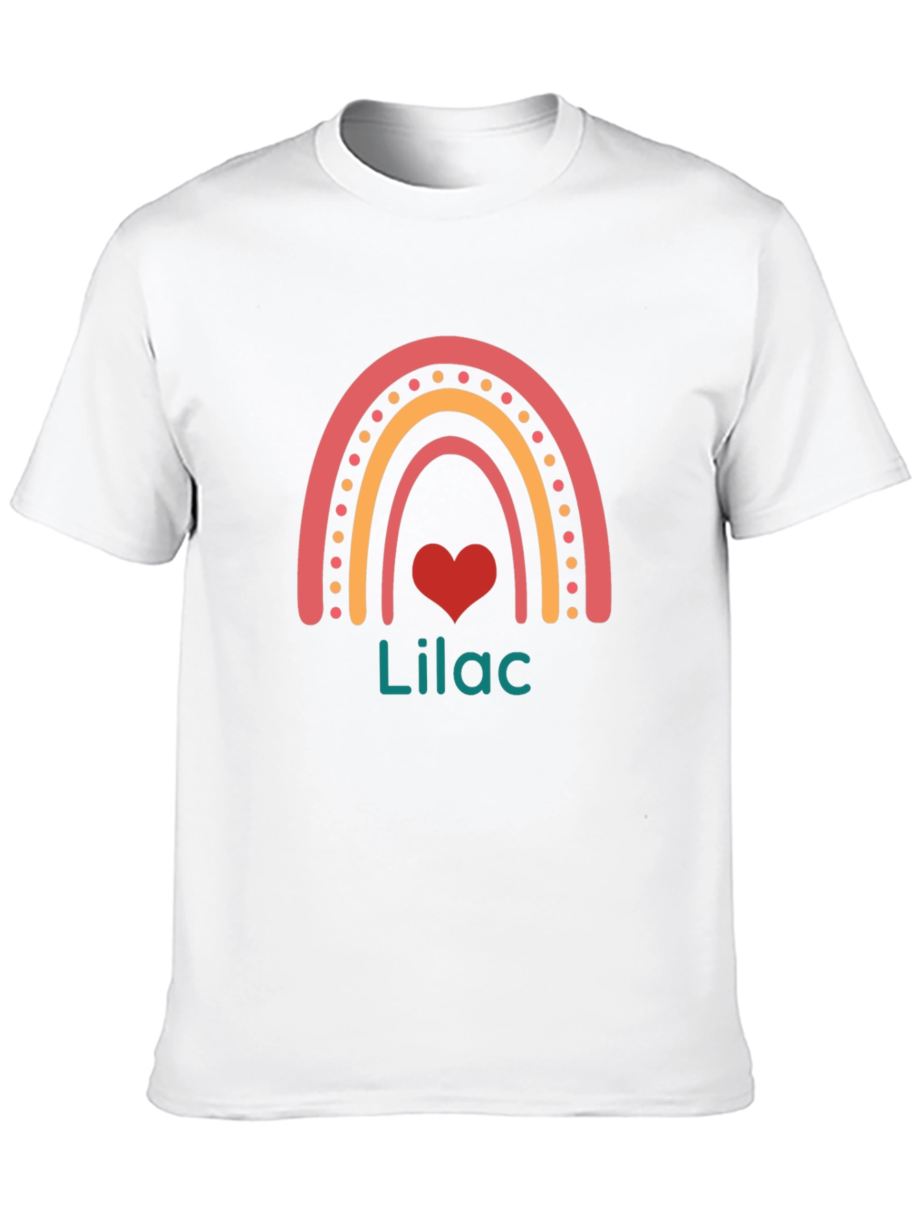 Rainbow Heart Lilac Graphic Tee