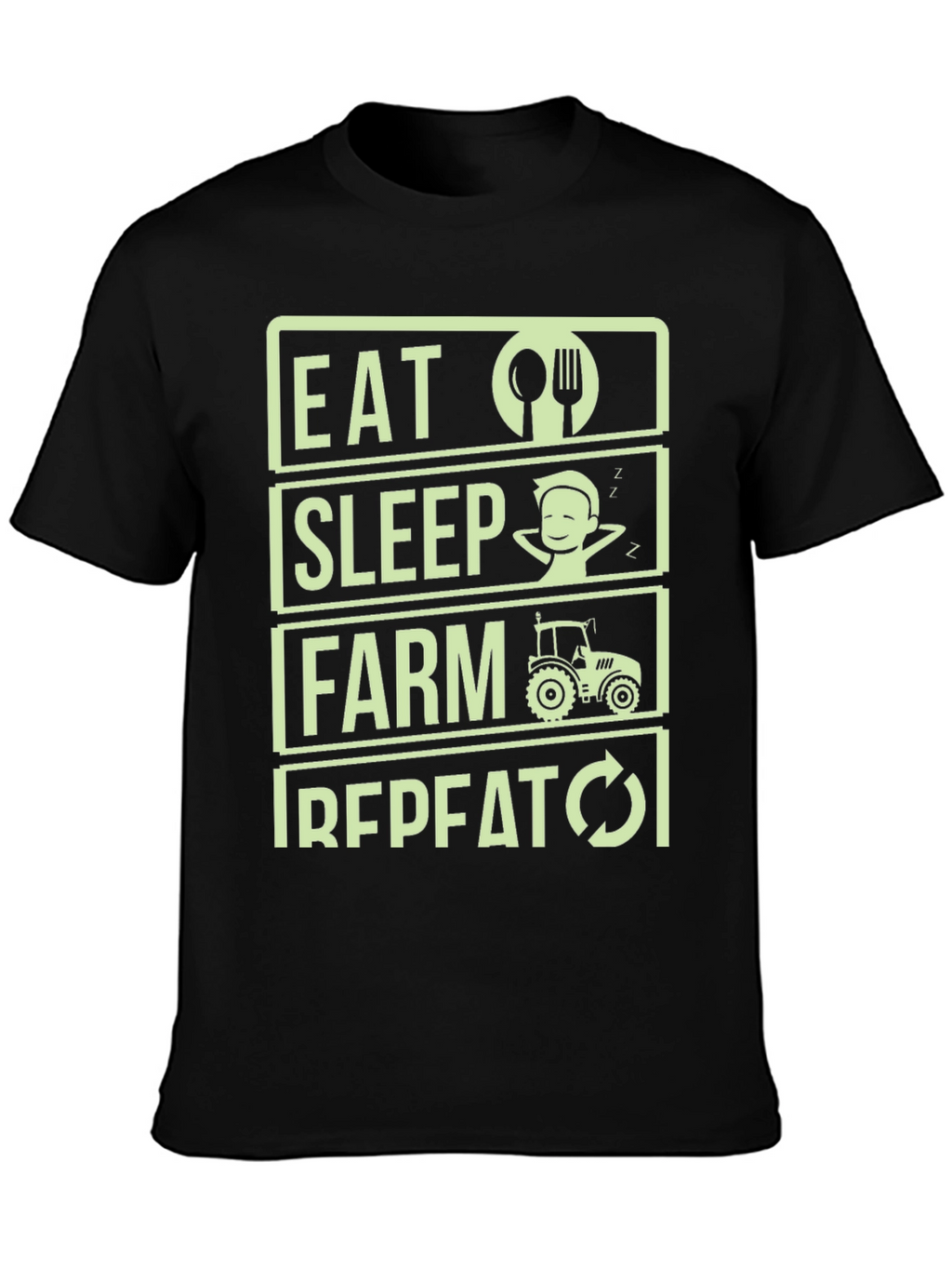 Eat Sleep Farm Repeat T-Shirt - Farmer Gift
