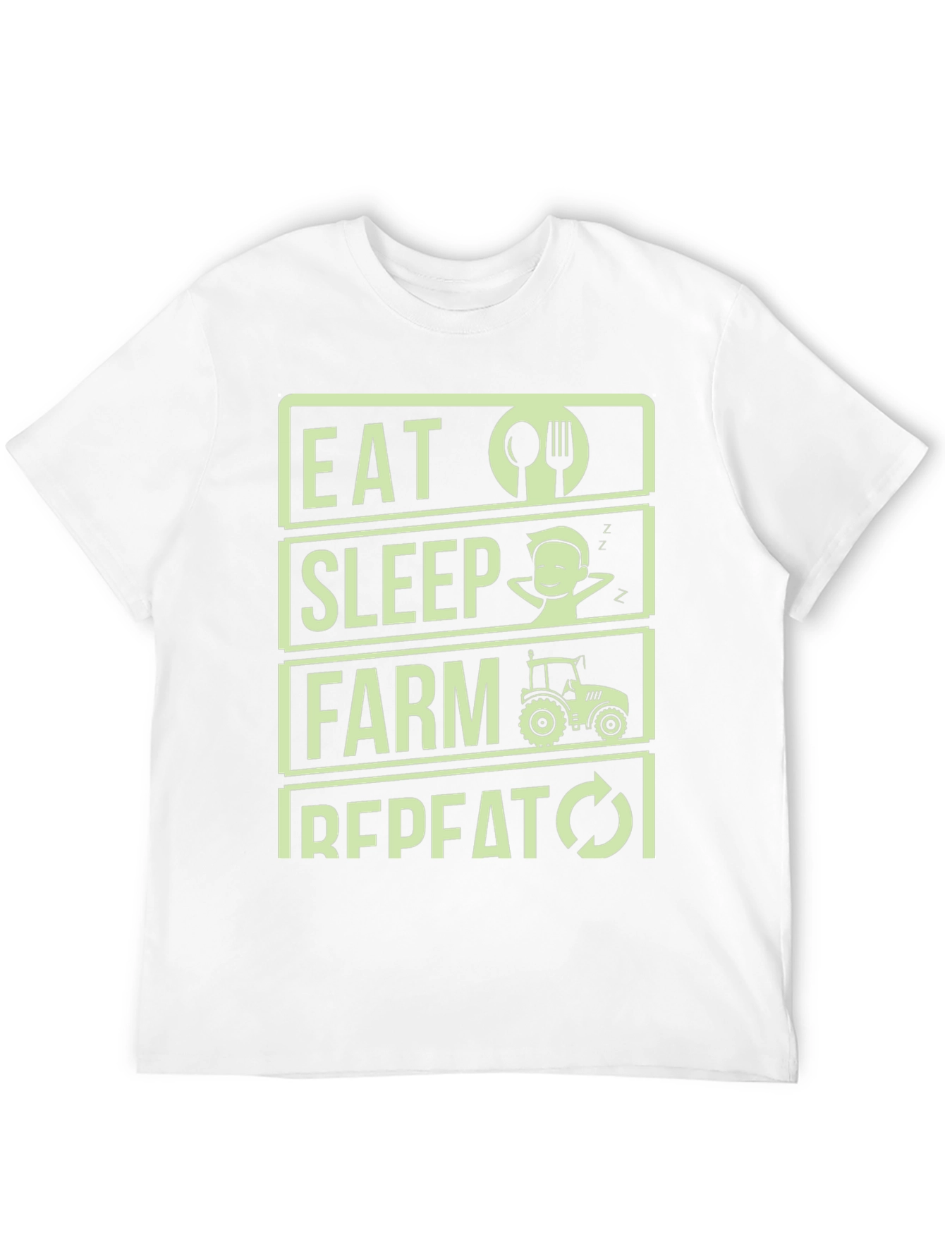 Eat Sleep Farm Repeat T-Shirt - Farmer Gift