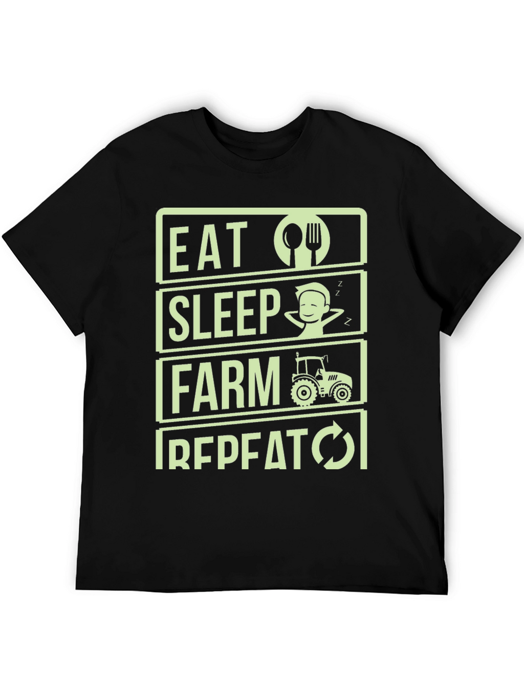 Eat Sleep Farm Repeat T-Shirt - Farmer Gift