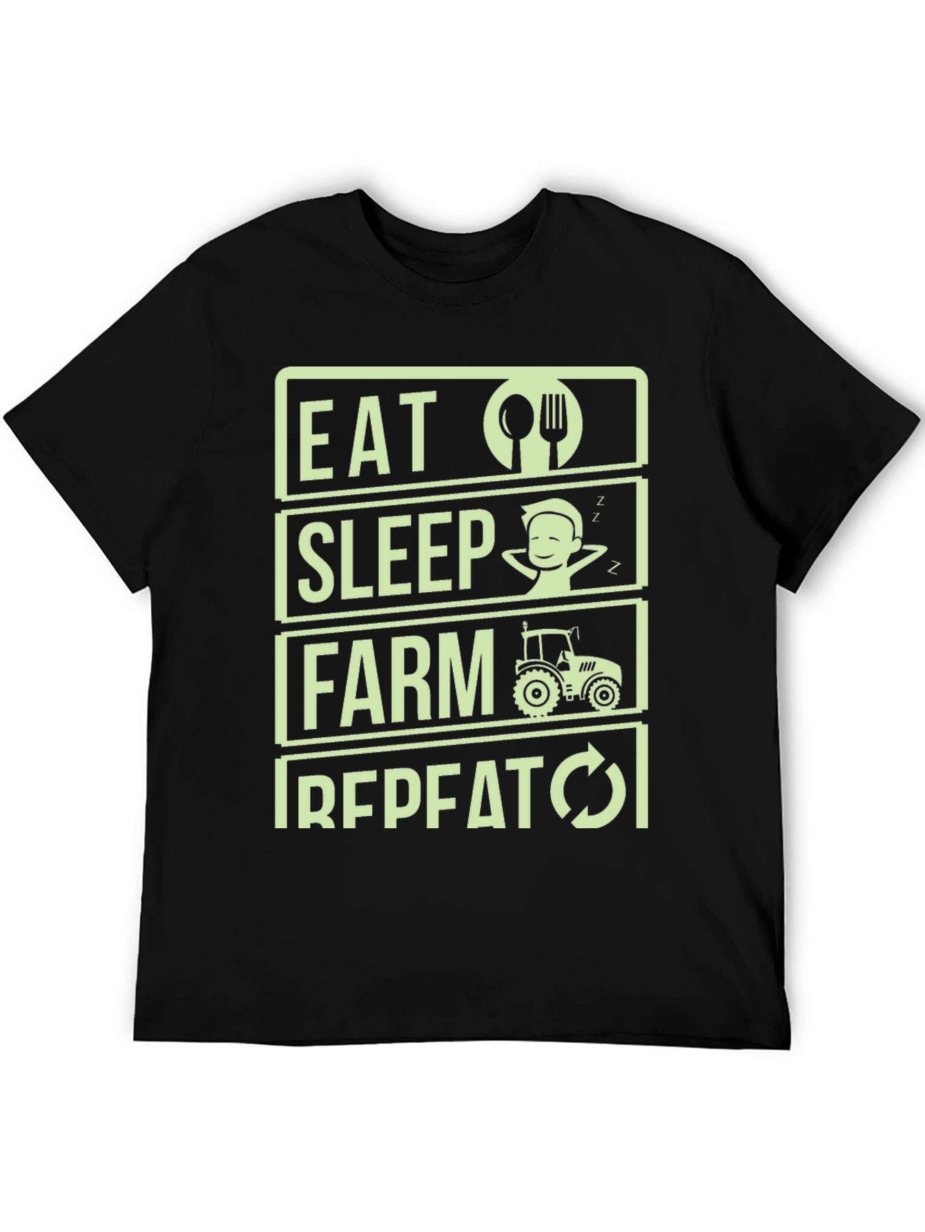 Eat Sleep Farm Repeat T-Shirt - Farmer Gift