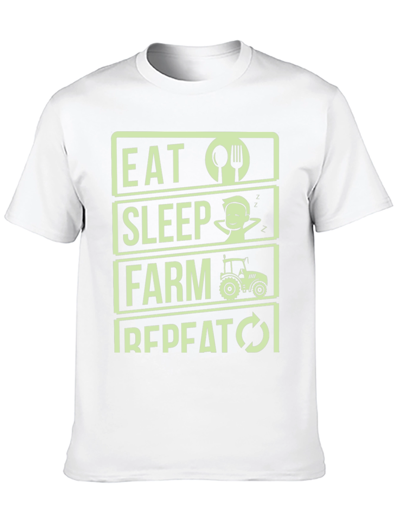 Eat Sleep Farm Repeat T-Shirt - Farmer Gift