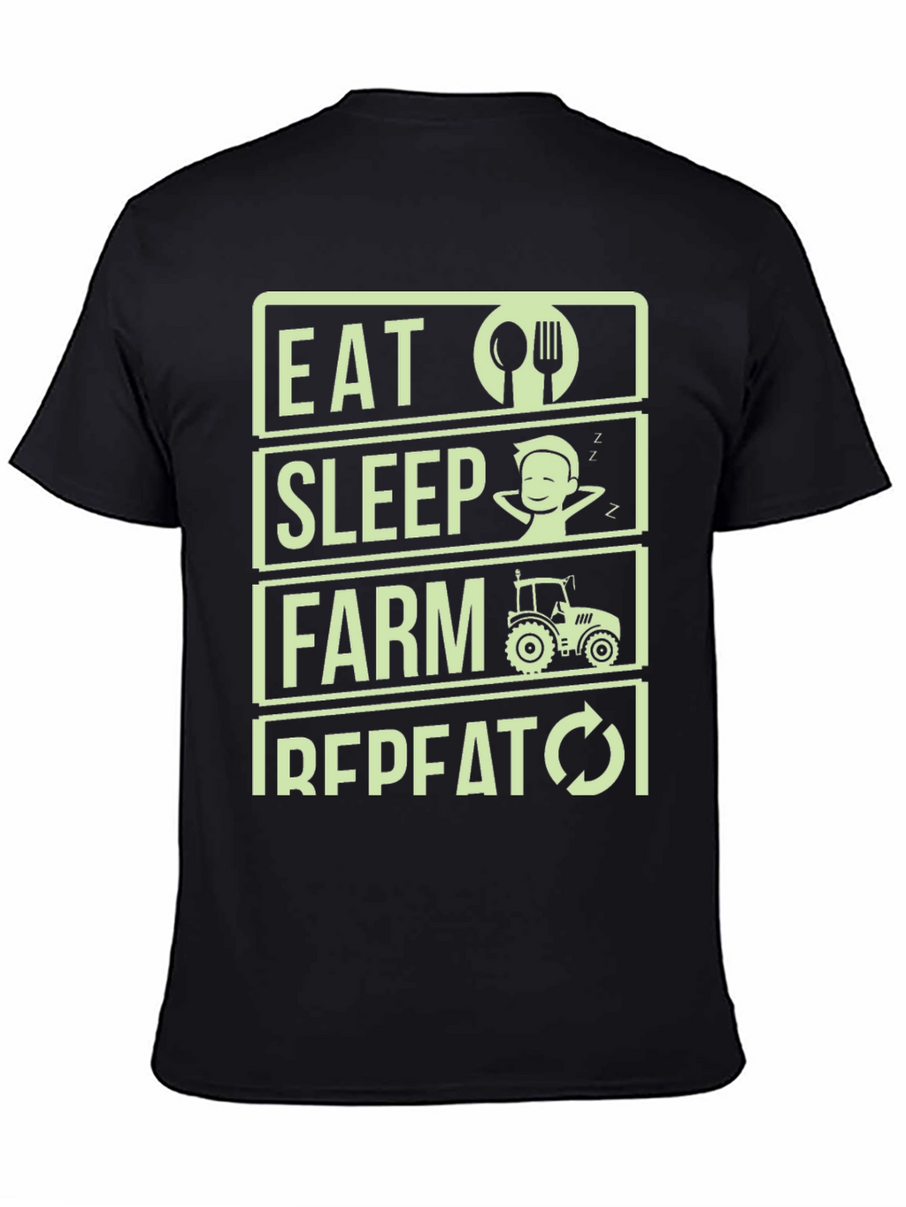 Eat Sleep Farm Repeat T-Shirt - Farmer Gift