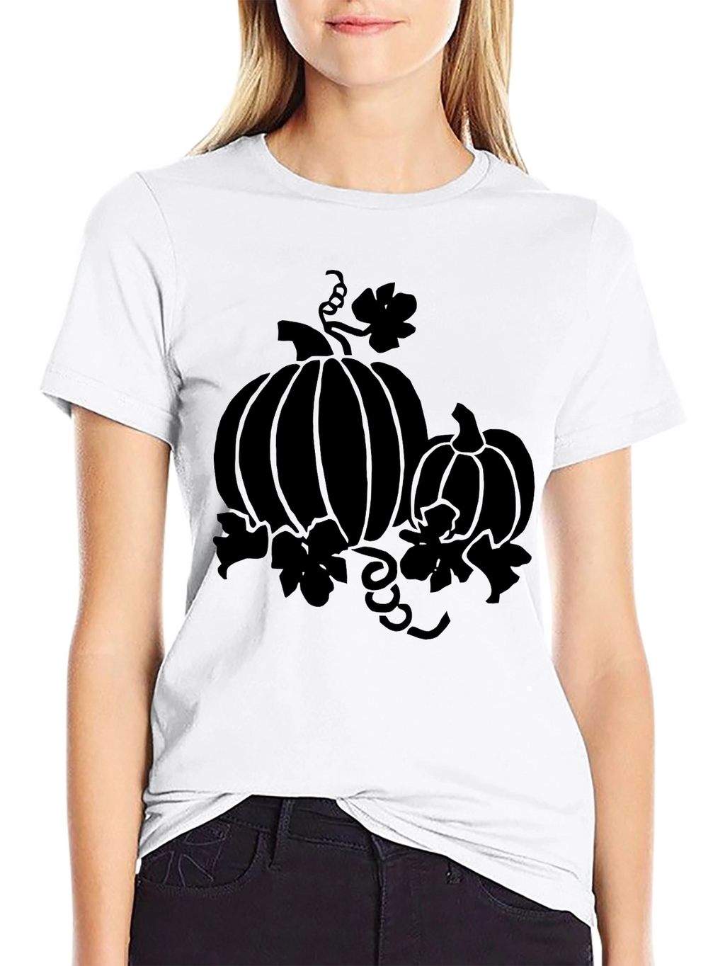 Pumpkin Patch Black Graphic Tee - Fall Vibes