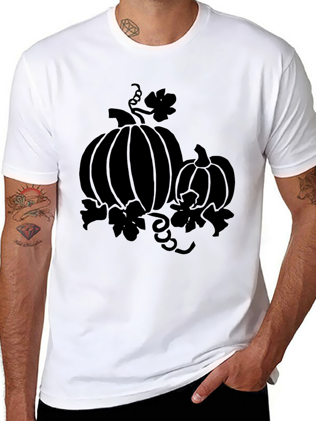 Pumpkin Patch Black Graphic Tee - Fall Vibes