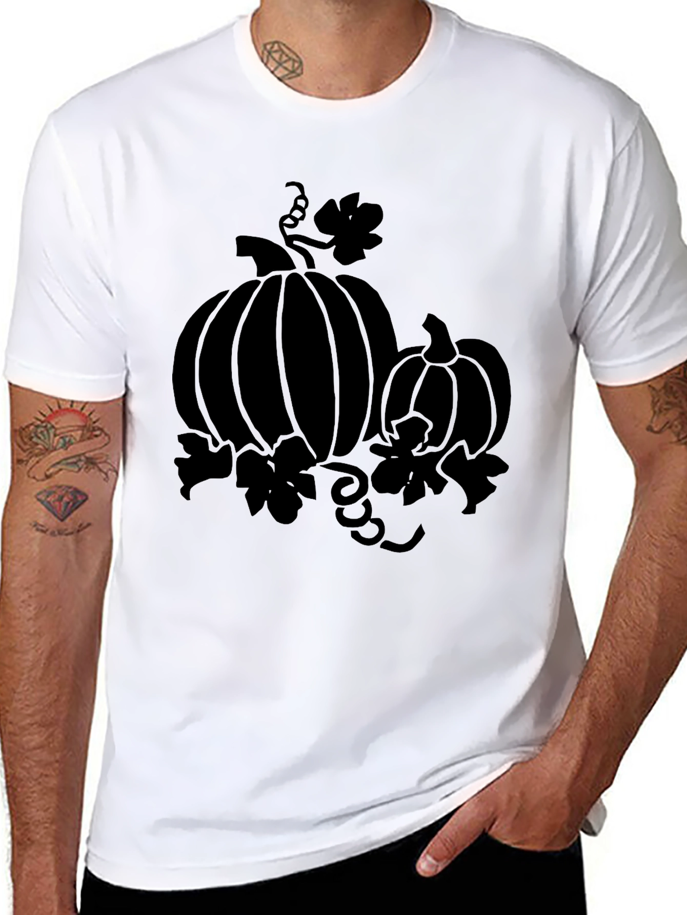 Pumpkin Patch Black Graphic Tee - Fall Vibes