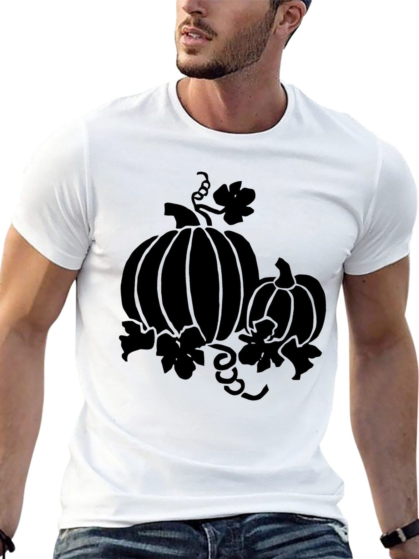 Pumpkin Patch Black Graphic Tee - Fall Vibes