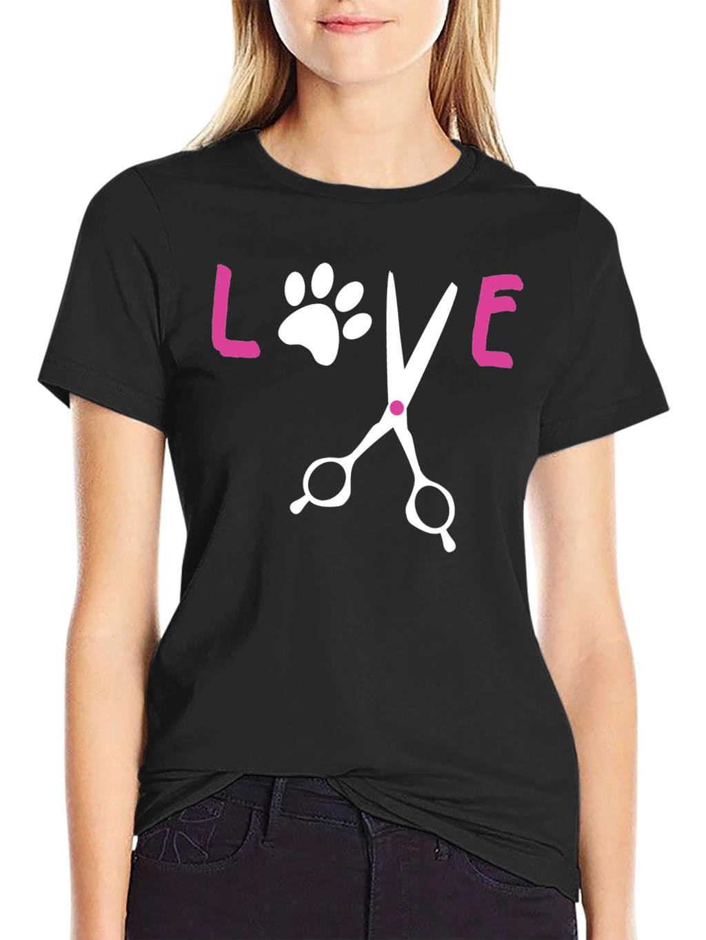Love Pet Grooming Black T-Shirt