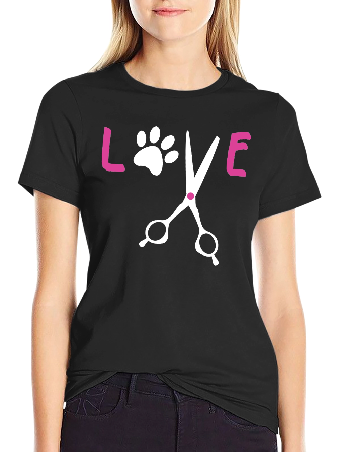 Love Pet Grooming Black T-Shirt