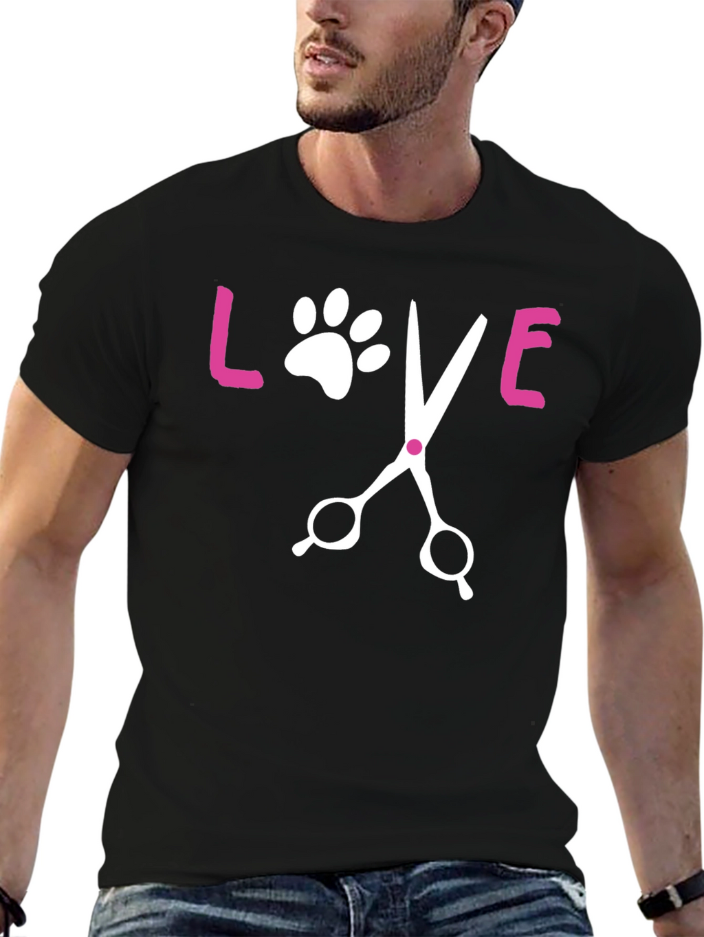 Love Pet Grooming Black T-Shirt