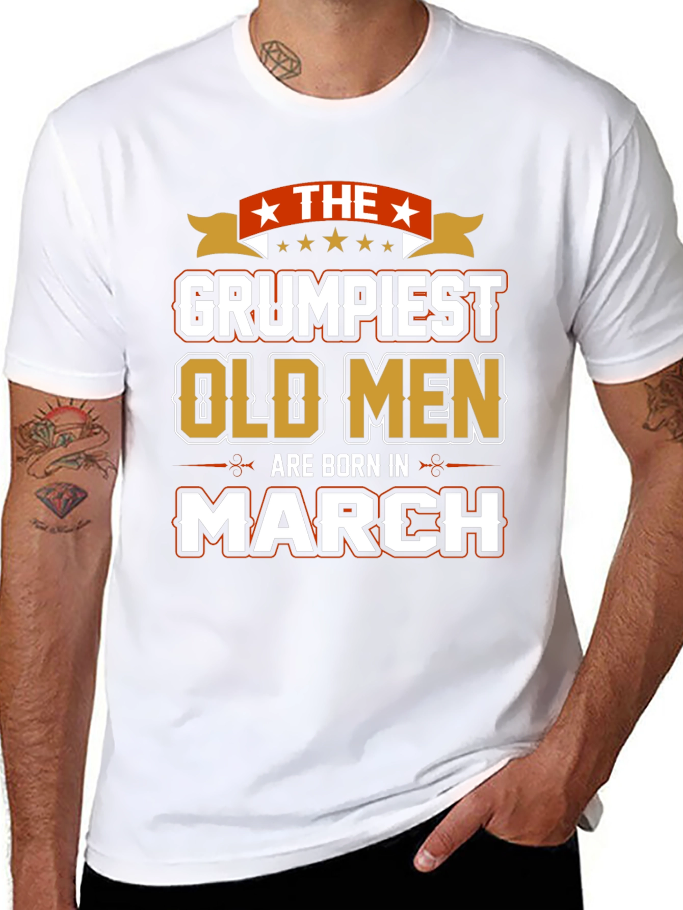 Grumpiest Old Men Born in March T-Shirt