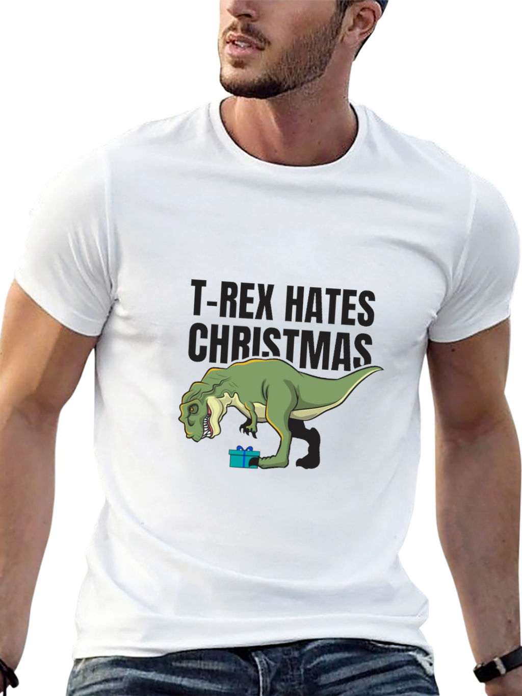 T-Rex Hates Christmas T-Shirt - Funny Dino Holiday Tee