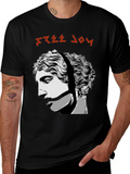Free Joy Graphic Tee - Black Cotton T-Shirt